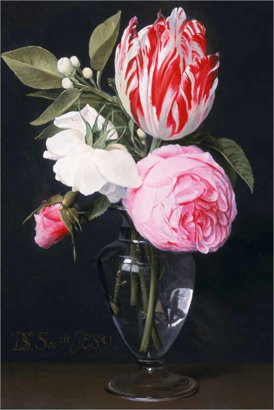 Plakat Flowers in a glass vase