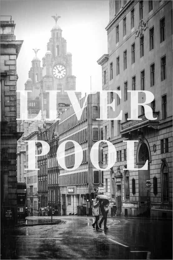 Plakat Cities in the rain: Liverpool