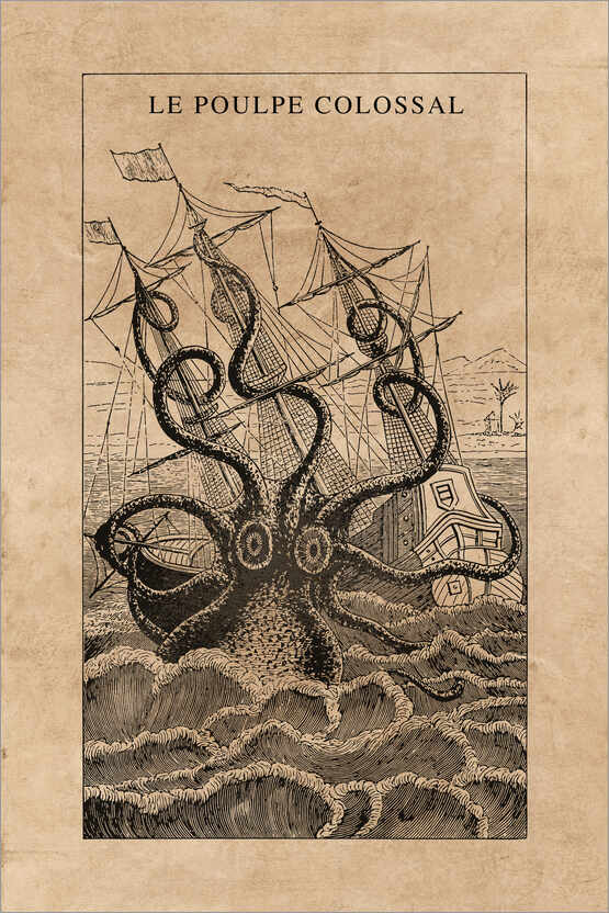 Plakat The giant octopus