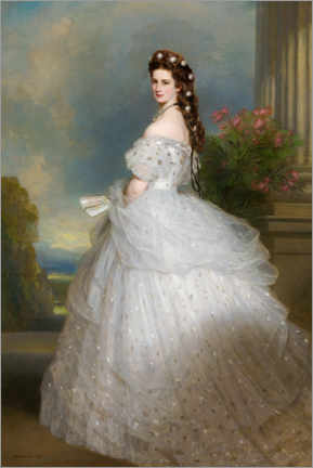 Plakat  Elisabeth af Østrig-Ungarn - Franz Xaver Winterhalter