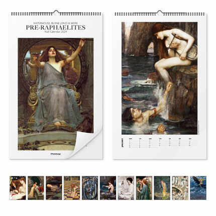 Vægkalender  Pre-Raphaelites 2022
