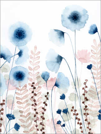 Print på skumplade  Sweet flower field - Grace Popp