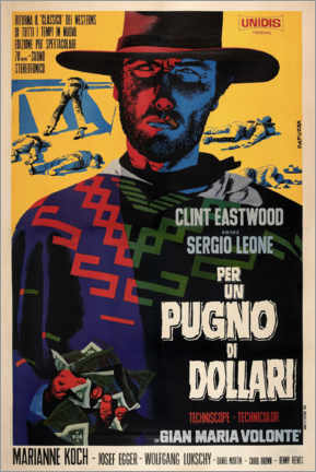 Plakat Per un pugno di dollari (En nævefuld dollars, italiensk)