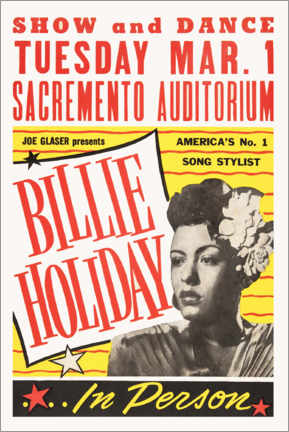 Plakat  Billie Holiday Show and Dance - Vintage Entertainment Collection