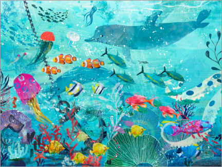 Lærredsbillede  Colorful underwater world - Kidz Collection