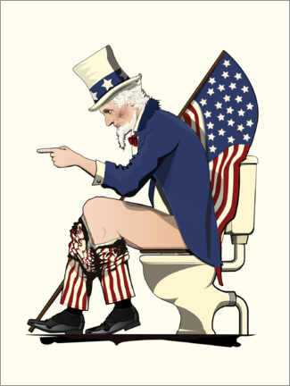 Plakat  Uncle Sam on the toilet - Wyatt9