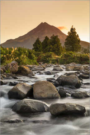 Plakat  Mount Taranaki at sunrise, New Zealand - Markus Lange