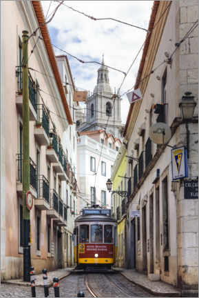 Plakat  Tram in Lisbon old town - Matteo Colombo