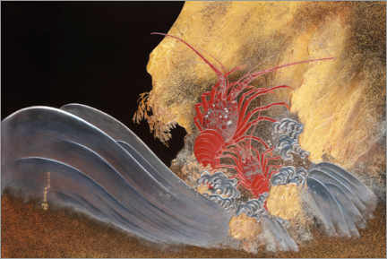 Selvklæbende plakat  Lobster - Shibata Zeshin