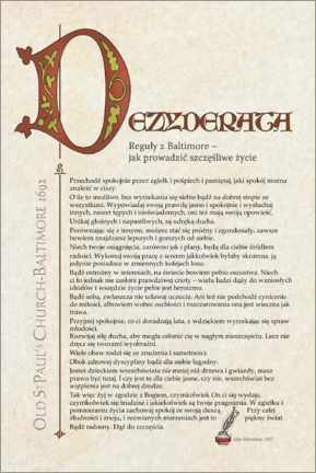 Plakat Desiderata (Polish) I