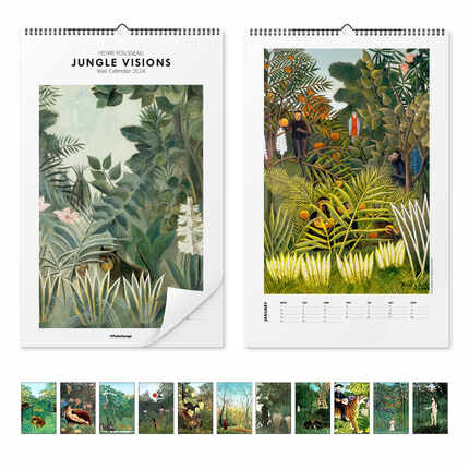 Vægkalender Henri Rousseau Calendar - Jungle Visions 2023