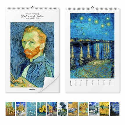 Vægkalender  Van Gogh, Yellow &amp; Blue 2022 - Vincent van Gogh