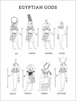 Mal selv plakat  Egyptian gods