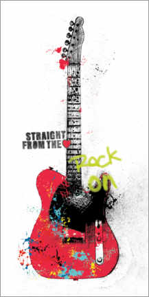 Lærredsbillede  Guitar graffiti - Mike Schick