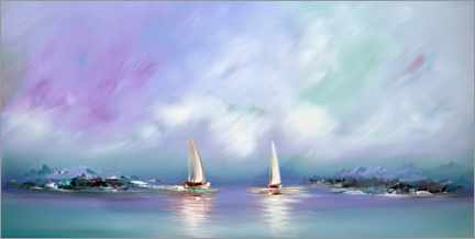 Plakat Sailing in pastel