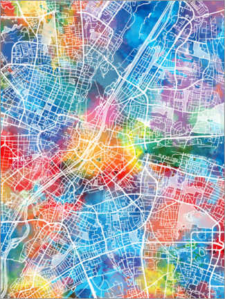 Akrylbillede  Munich city map - Bekim Mehovic