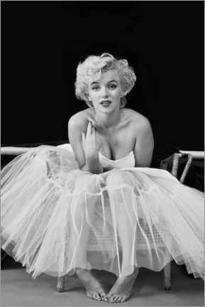 Print på træ  Marilyn Monroe iført et tutu - Celebrity Collection