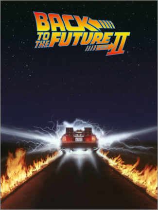 Print på træ  Back to the future II - DeLorean