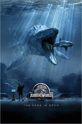 Print på aluminium  Jurassic World - Mosasaurus