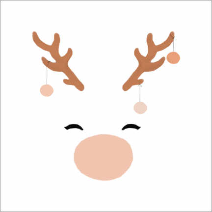 Plakat  White reindeer - Orara Studio