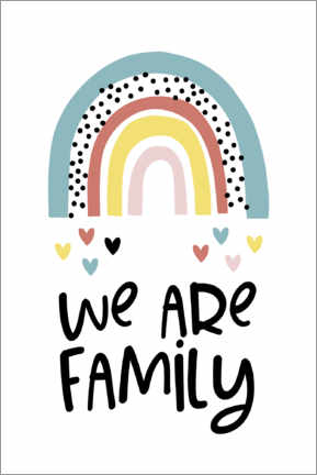 Lærredsbillede  We are family - rainbow - Ohkimiko