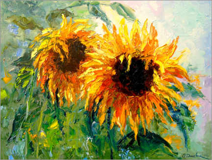 Selvklæbende plakat  Sunflowers - Olha Darchuk