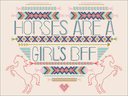 Plakat  Horses are a girl's BFF
