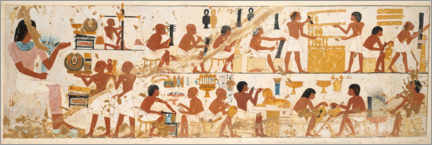 Print på træ  Egyptian grave scene - METROPOLITAN MUSEUM OF ART