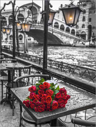 Lærredsbillede  Romance in Rialto, Venice - Assaf Frank