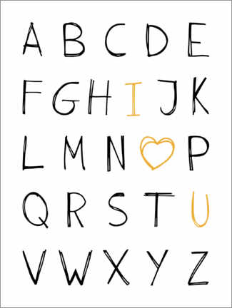 Plakat I love you - ABC