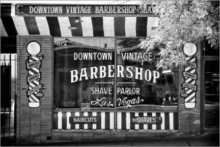Lærredsbillede  Black Nevada - Barbershop Las Vegas - Philippe HUGONNARD