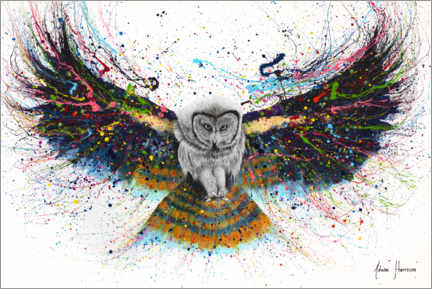 Lærredsbillede  Hypnotic Twilight Owl - Ashvin Harrison