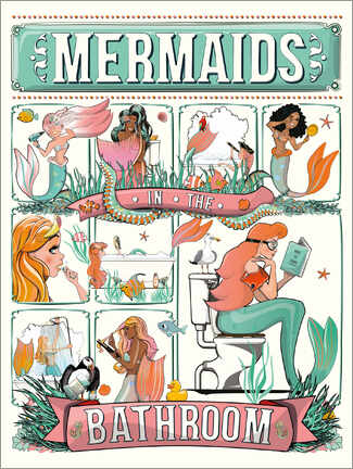Plakat Mermaids in the Bathroom