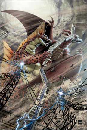Plakat  Titanosaurus Vs Rodan