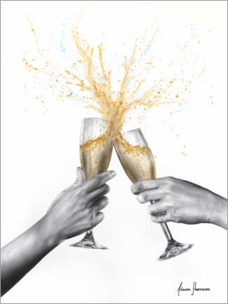Plakat  Celebrate with champagne - Ashvin Harrison