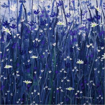 Akrylbillede  Dancing daisies - Herb Dickinson