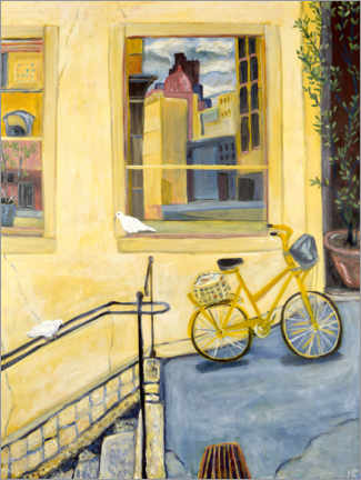 Plakat Yellow Bike in Montmartre