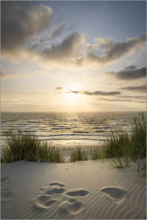 Lærredsbillede  Sunset at the beach - Jan Christopher Becke