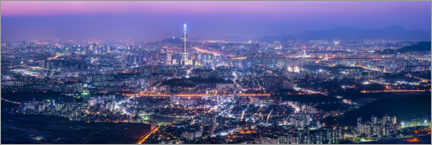 Plakat  Seoul skyline at night - Jan Christopher Becke