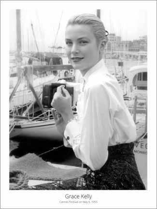 Lærredsbillede  Grace Kelly, Cannes Festival on May 6, 1955