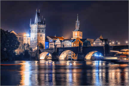 Plakat  Night in Prague - Manjik Pictures