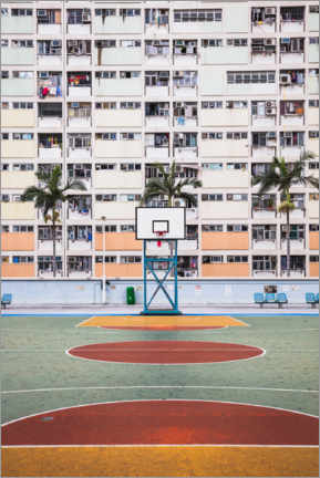 Selvklæbende plakat  Basketball court, Hong Kong - Matteo Colombo