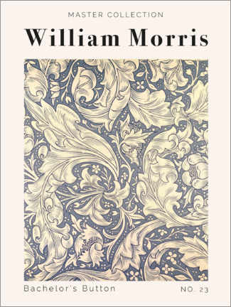 Print på træ  Bachelor's Button No. 23 - William Morris