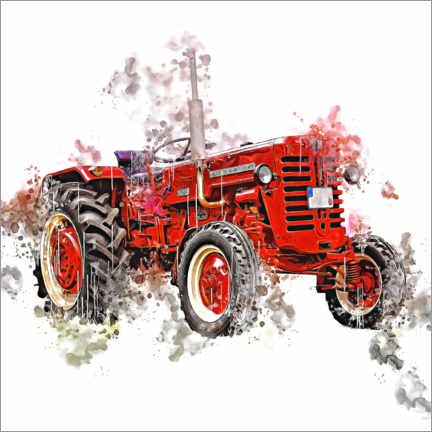 Lærredsbillede  Oldtimer Tractor McCormick - Peter Roder