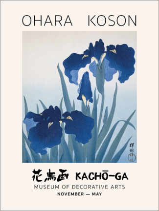 Selvklæbende plakat  Ohara Koson - Irises - Ohara Koson