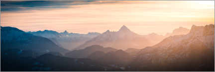 Lærredsbillede  Alps panorama with Watzmann - Martin Wasilewski
