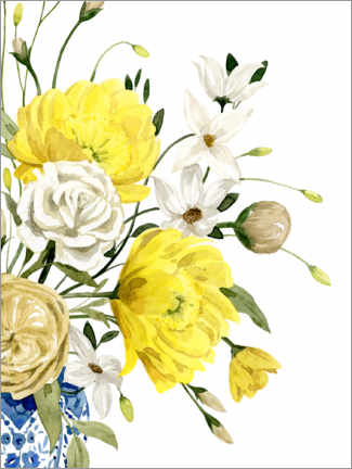 Plakat Yellow and Ultramarine Bouquet II
