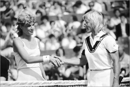 Plakat  Chris Evert Lloyd and Martina Navratilova at Finale of Roland Garros, Paris, 1986