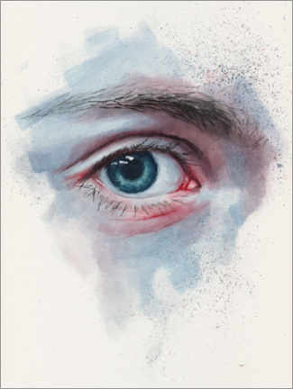 Print på skumplade  Blue eye - Miroslav Zgabaj