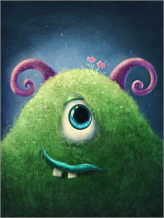 Selvklæbende plakat  Green Monster - Elena Schweitzer